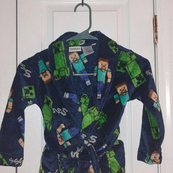 Minecraft boys super soft robe  Sz 4/5 NWOT - Picture 3 of 5